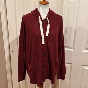 Torrid Pullover or button Sweater with hoodie